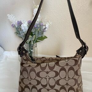 Brown Patterned Shoulder Bag